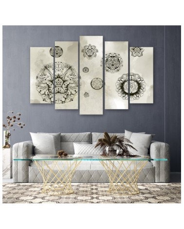 Leinwandbild modern - Florale geometrische Formen | Feeby