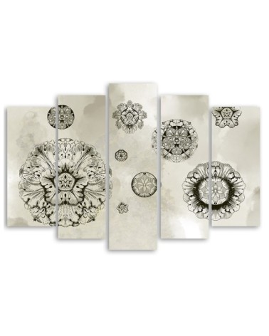 Leinwandbild modern - Florale geometrische Formen | Feeby