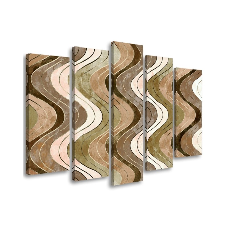 Bild auf Leinwand - Vertikale wellige Linien | Feeby