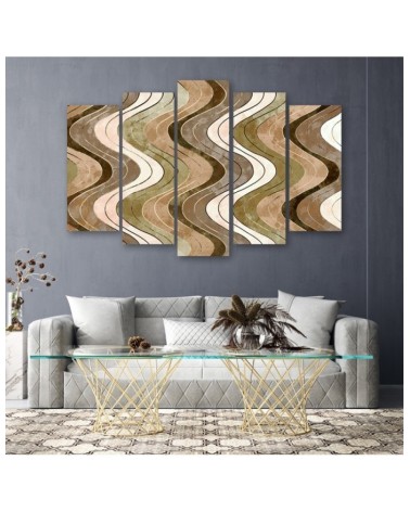 Bild auf Leinwand - Vertikale wellige Linien | Feeby