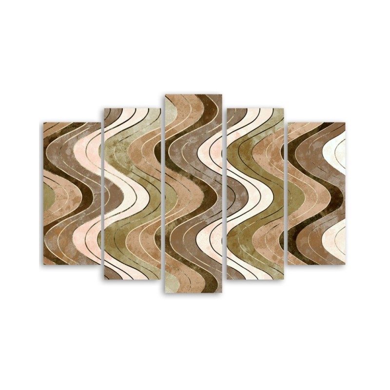 Bild auf Leinwand - Vertikale wellige Linien | Feeby