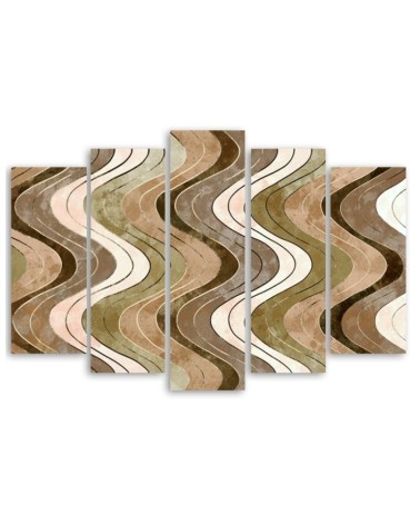 Bild auf Leinwand - Vertikale wellige Linien | Feeby