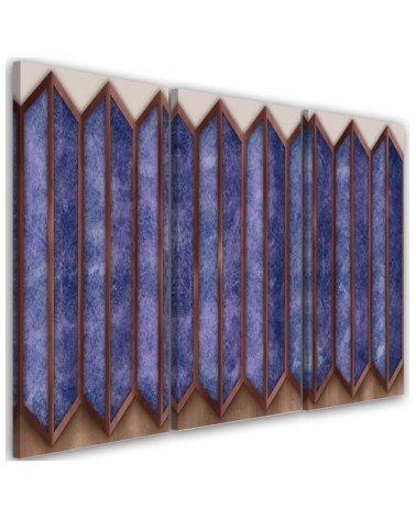 Triptych wall painting - Colourful 3D windows | FEEBY