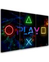 Obraz dla nastolatka - Napis play i przyciski do kontrolera | FEEBY