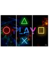 Obraz dla nastolatka - Napis play i przyciski do kontrolera | FEEBY