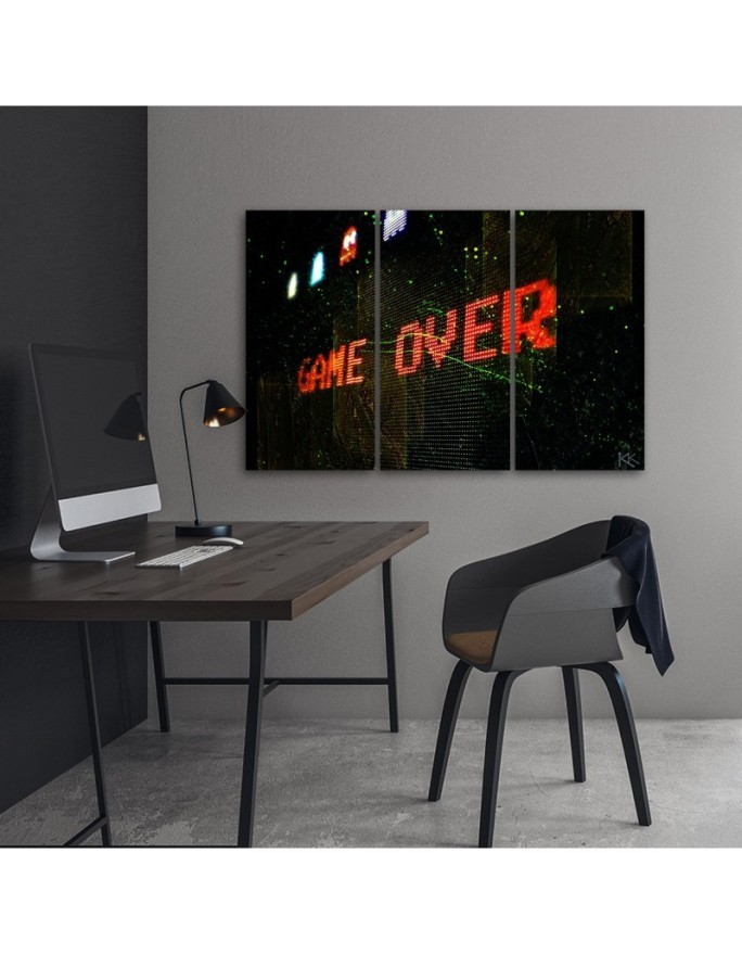 Obraz na ścianę tryptyk - Game Over dla gracza | FEEBY
