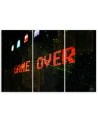Obraz na ścianę tryptyk - Game Over dla gracza | FEEBY