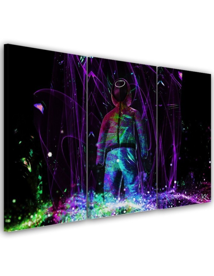 Modernes Wandbild - Neonspieler | Feeby