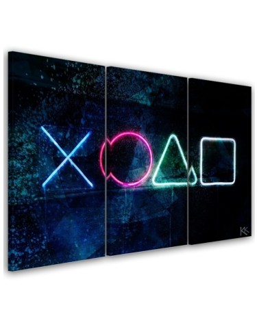 Canvas print for gamer three-part - Gaming console | FEEBY