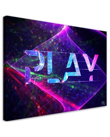 Gaming Canvas prints - Play lettering abstract | FEEBY