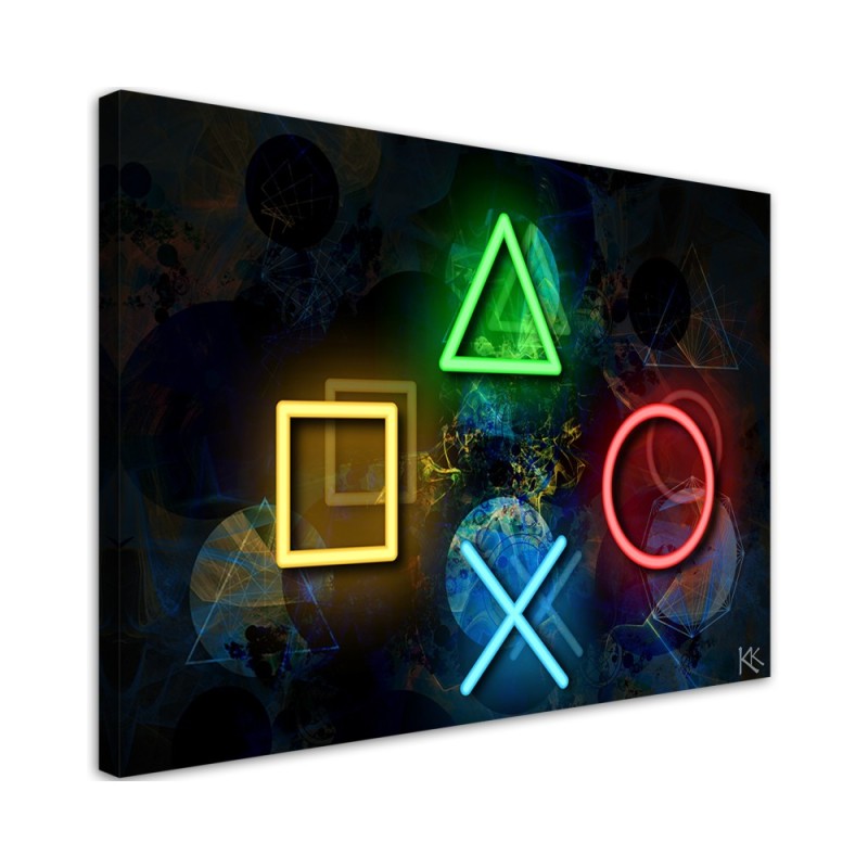 Wandbild für Wohnzimmer - Tasten für den Controller | Feeby