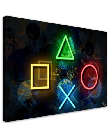 Wandbild für Wohnzimmer - Tasten für den Controller | Feeby