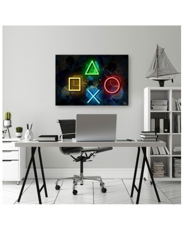 Wandbild für Wohnzimmer - Tasten für den Controller | Feeby