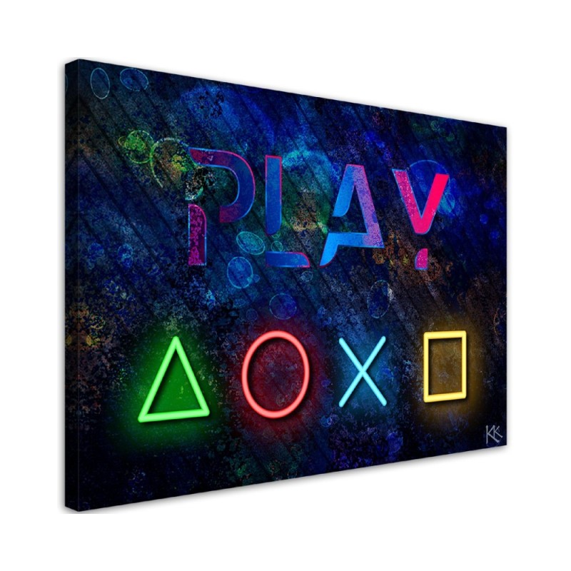 Modernes Wandbild - Für Gamers Spielkonsole Inschrift | Feeby