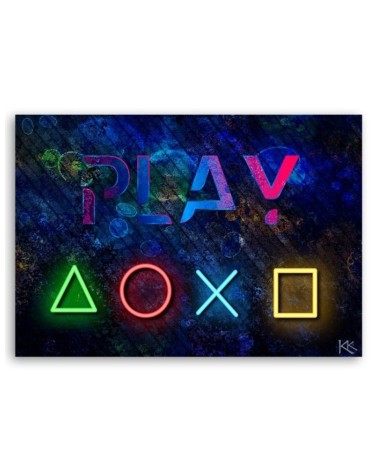 Modernes Wandbild - Für Gamers Spielkonsole Inschrift | Feeby