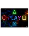 Obraz dekoracyjny - Napis play i przyciski do kontrolera | FEEBY