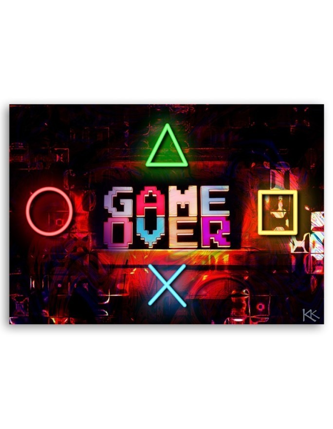 Nowoczesny obraz dla gracza - Napis Game Over dla gracza | FEEBY