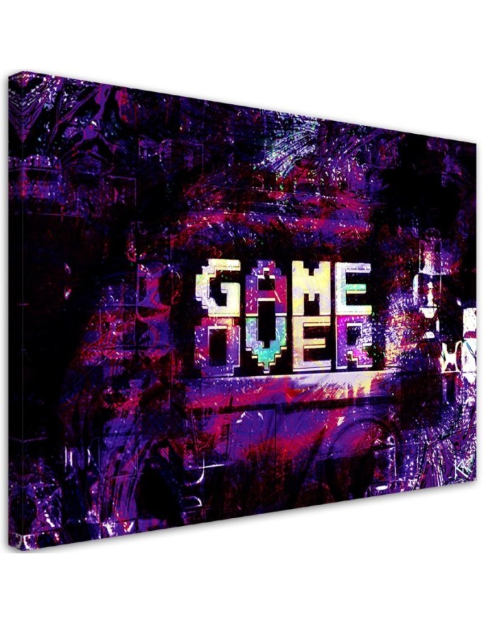 Leinwandbild - Abstraktes Spiel über Inschrift | Feeby