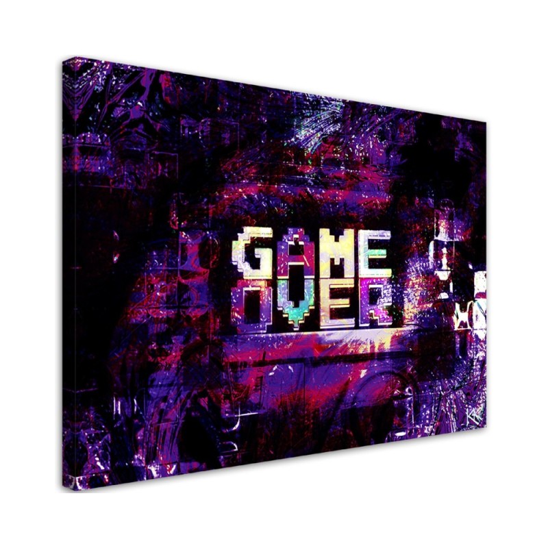 Leinwandbild - Abstraktes Spiel über Inschrift | Feeby