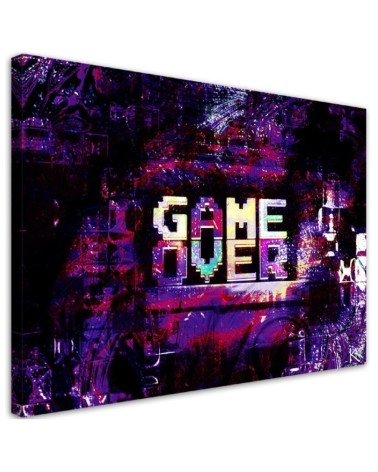 Leinwandbild - Abstraktes Spiel über Inschrift | Feeby