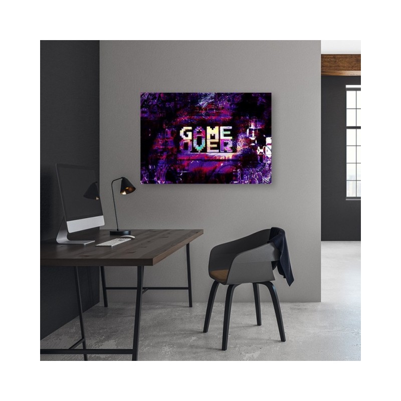 Leinwandbild - Abstraktes Spiel über Inschrift | Feeby