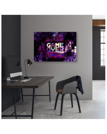 Leinwandbild - Abstraktes Spiel über Inschrift | Feeby