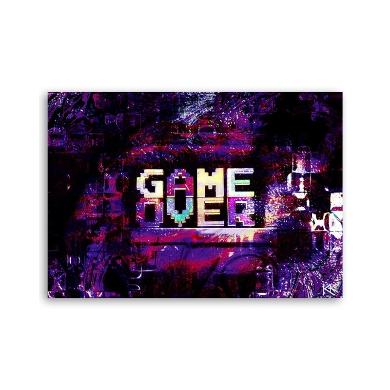 Leinwandbild - Abstraktes Spiel über Inschrift | Feeby