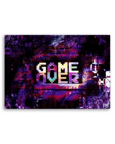 Leinwandbild - Abstraktes Spiel über Inschrift | Feeby