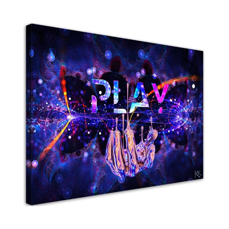 Bild auf Leinwand - Play Neon Spielkonsole | Feeby