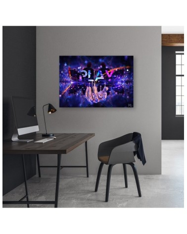 Bild auf Leinwand - Play Neon Spielkonsole | Feeby