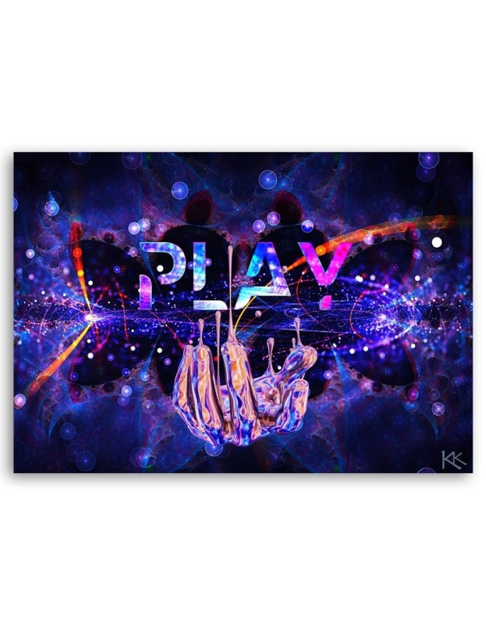 Obraz dla nastolatka - Neon z napisem Play | FEEBY