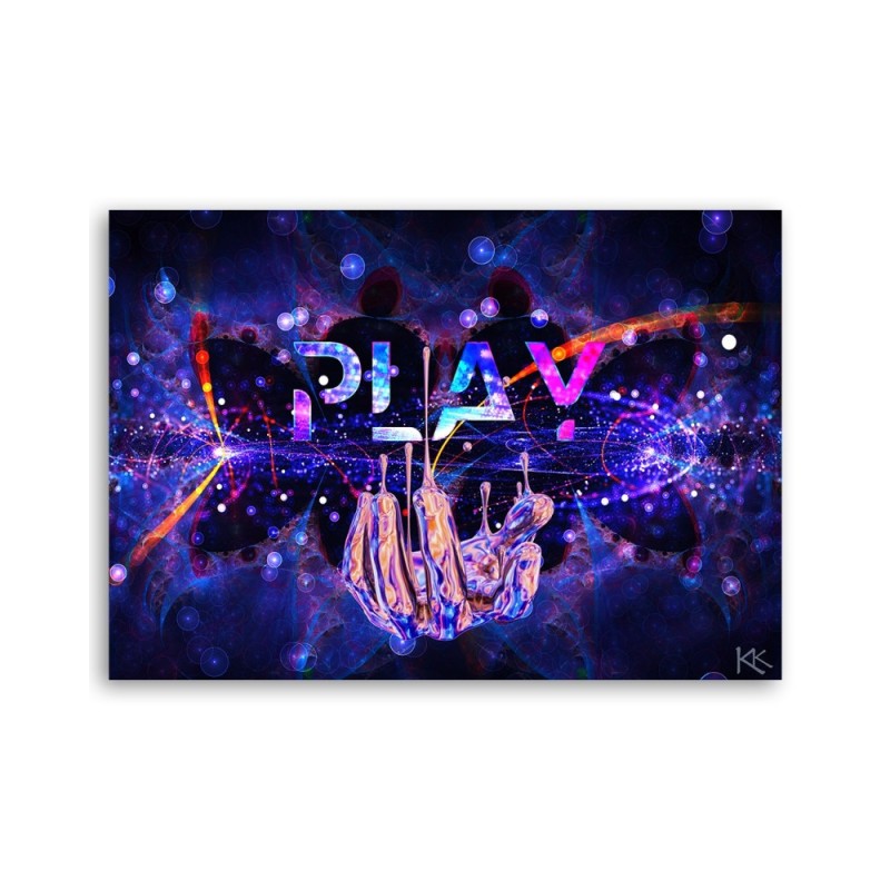 Bild auf Leinwand - Play Neon Spielkonsole | Feeby