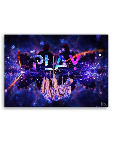 Bild auf Leinwand - Play Neon Spielkonsole | Feeby