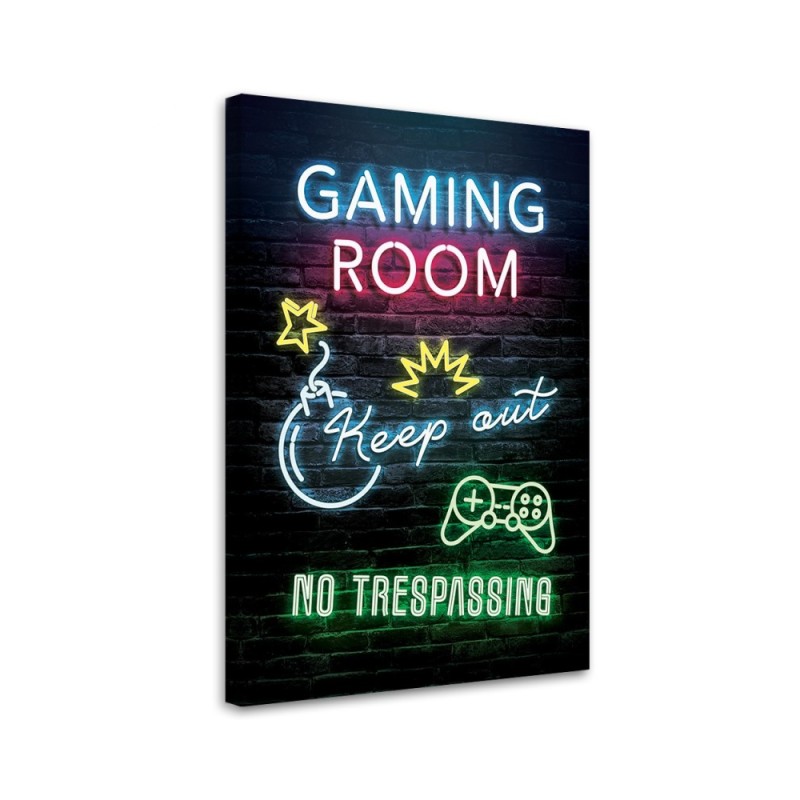 Obrazy dla młodzieży - Napis Pokój gracza gaming | FEEBY