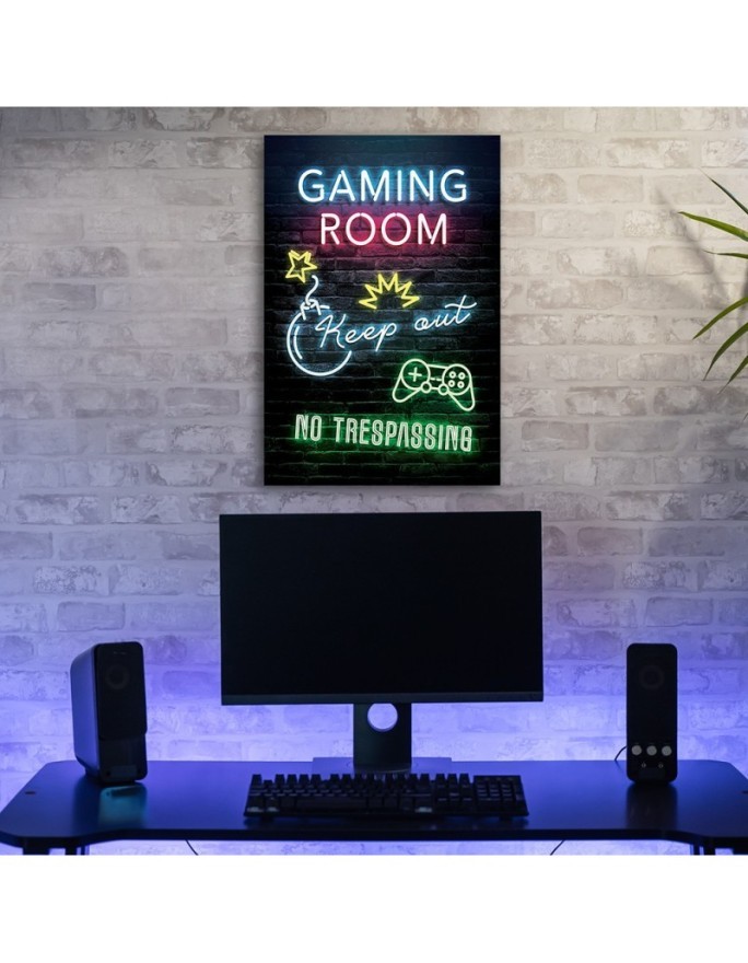 Obrazy dla młodzieży - Napis Pokój gracza gaming | FEEBY