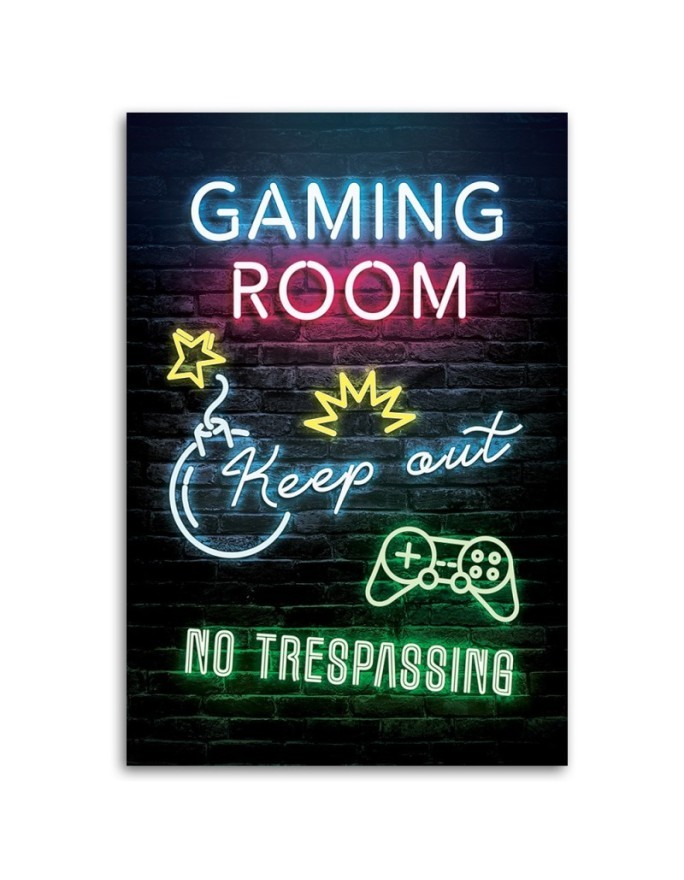 Canvas prints for young people - Gaming room caption | FEEBY
