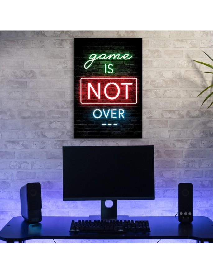 Obraz na ścianę - Napis dla graczy neon gaming | FEEBY