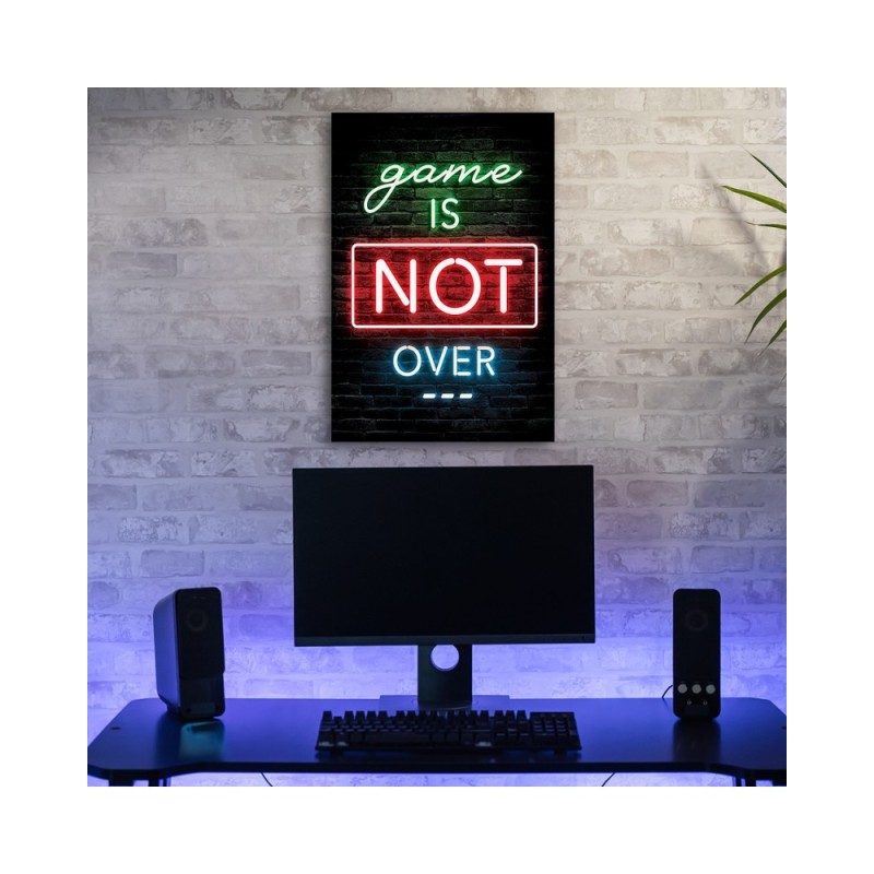 Leinwandbild - Inschrift für Spieler Neonspiele | Feeby