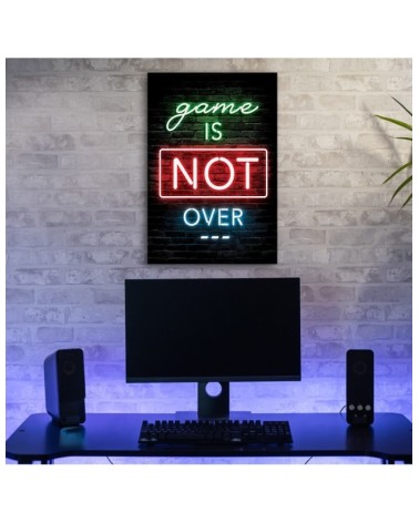 Leinwandbild - Inschrift für Spieler Neonspiele | Feeby