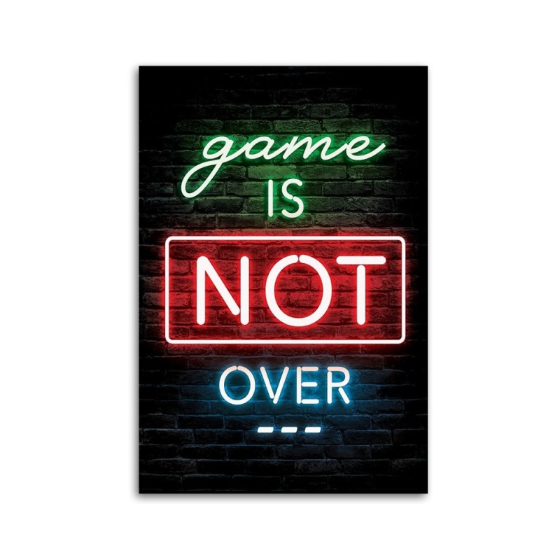 Leinwandbild - Inschrift für Spieler Neonspiele | Feeby