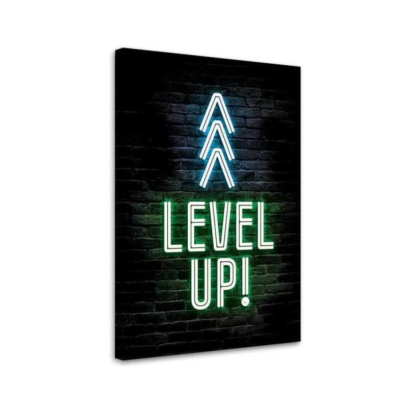 Obraz dla gracza - Napis Level up gaming | FEEBY
