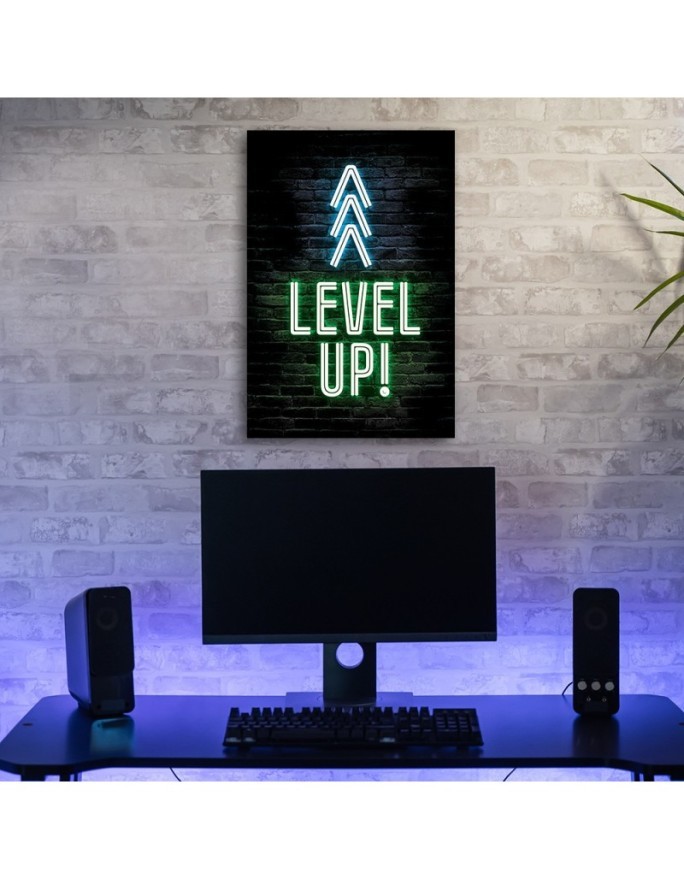 Obraz dla gracza - Napis Level up gaming | FEEBY