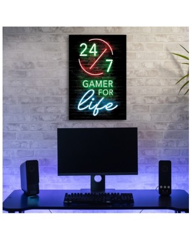 Modernes Wandbild - Der Inschrift Gamer fürs Leben | Feeby