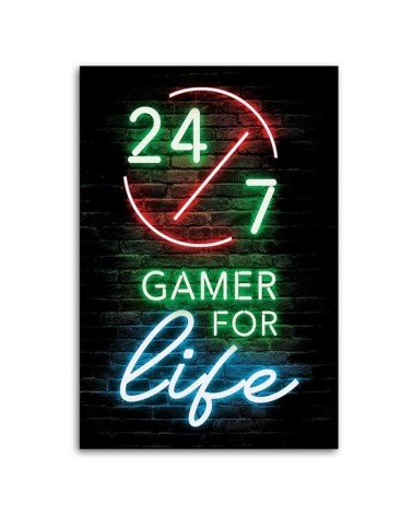Modernes Wandbild - Der Inschrift Gamer fürs Leben | Feeby