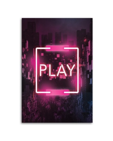 Leinwandbild - Pink Play Inschrift für den Spieler | Feeby