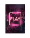 Obraz na ścianę - Różowy napis PLAY dla gracza | FEEBY