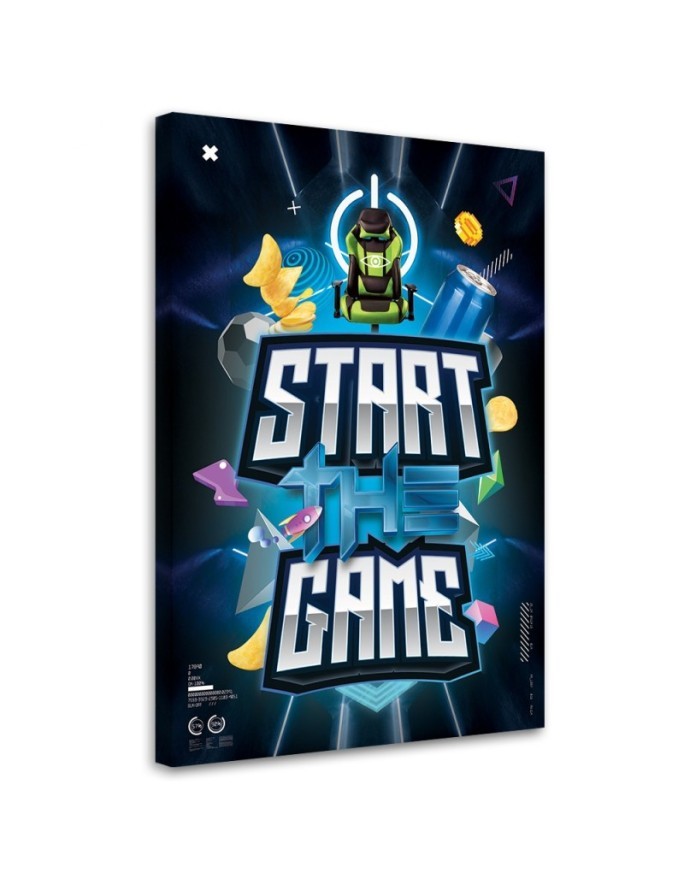 Obraz do pokoju nastolatka - Napis start game dla graczy | FEEBY