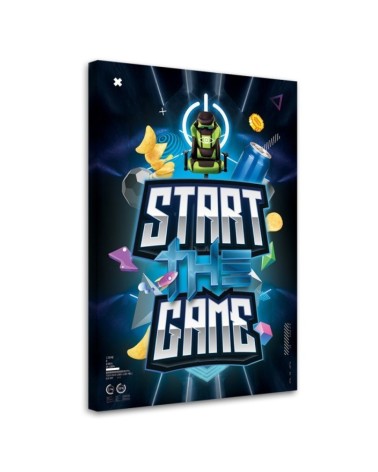 Canvas prints for teenager's room - Start game lettering for gamers | FEEBY