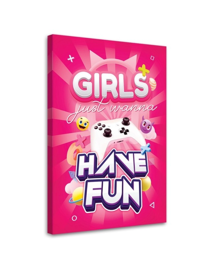 Leinwandbild modern - Gaming Inschrift für Frauen | Feeby