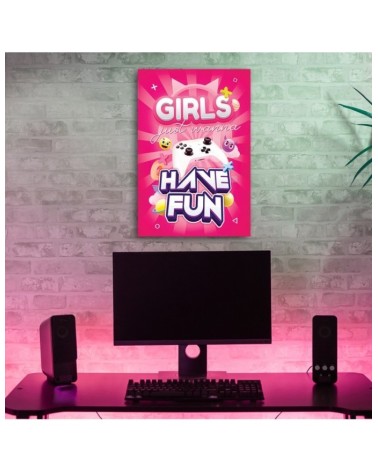 Leinwandbild modern - Gaming Inschrift für Frauen | Feeby